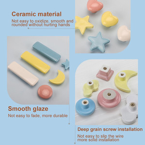 <span class=keywords><strong>Poignée</strong></span> <span class=keywords><strong>de</strong></span> <span class=keywords><strong>porte</strong></span> en <span class=keywords><strong>porcelaine</strong></span> colorée boutons d'armoire en céramique pour enfants - Product Image 2