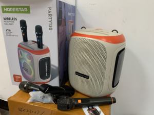 Hopestar Party130ファミリートロリーブルー歯カラオケスピーカーステレオ屋外ワイヤレスサブウーファーポータブルTwsオーディオマイク付き - Product Image 6