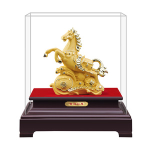 Regalos de oficina de primera calidad para empresas, bancos y seguros, adornos del año del caballo dorado, venta al por mayor de fábrica - Product Image 2