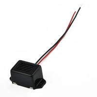 1 pièce Avertisseur sonore électronique 12V pour voiture avec lumière LED, sonnerie d'alarme et faisceau de câbles adaptateur