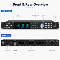 PL4008 Processeur audio numérique intelligent professionnel, processeurs audio haut de gamme, 4 entrées 8 sorties, système de sonorisation DSP