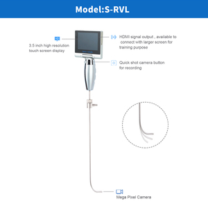 Juego de intubación de estilete de vídeo portátil de 3,7/4,5mm laringoscopios reutilizables Estilete médico eléctrico portátil para intubación - Product Image 4