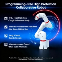 Brazo Robótico Cobot de Alta Precisión de 6 Ejes sin Programación, Guiado Manual Intuitivo para Soldadura, Carga, Descarga y Ensamblaje