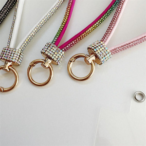 Cordon de suspension scintillant en strass pour téléphone, style bracelet court, dragonne de téléphone portable, <span class=keywords><strong>corde</strong></span> de téléphone entièrement ornée de diamants, porte-clés de luxe entièrement serti de diamants - Product Image 5