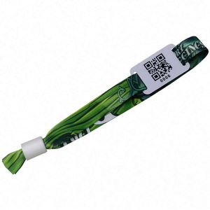Bracelet en polyester tissé/imprimé par sublimation/sérigraphie avec puce d'identification - Product Image 1