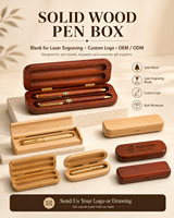 Boîte cadeau élégante en bois d'érable pour stylo-plume, boîtes cadeaux en bois personnalisées, boîtes cadeaux en bois sur mesure avec gravure de logo