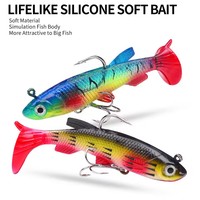 Leurre souple en caoutchouc/silicone pour la pêche au black-bass et au brochet, 13,5 g, leurre coulant avec hameçon - Tackle de pêche en lac
