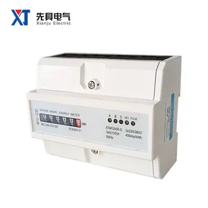 XTM1250S-S 7P 3 Phase 4 Wires Energy Meter Analog And Digital Register Display 68*88*125mm ABS Fireproof Material Hot Sale