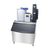 Machine à glace en flocons commerciale 500 kg/24 h en acier inoxydable, machine à glace automatique pour la pêche/l'industrie agroalimentaire