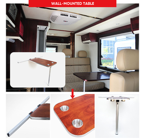 AutoLiuma Auto Interior Accessories Wall-mounted Folding <strong>Table</strong> Wooden Foldable <strong>Table</strong> for RV Camper <strong>Van</strong> Caravan Interior