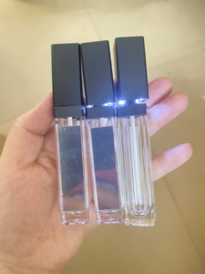 Private Label 7ml Black LED <b>lip</b> <b>gloss</b> tubes with mirror <b>lip</b> oil tones in empty containers and <b>packaging</b> - Product Image 2