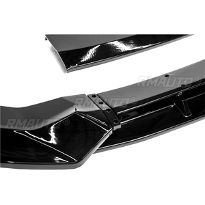 4 piezas de alerón divisor de labio de parachoques delantero para coche, kit de carrocería desmontable, cubierta negra brillante para Audi A3 S-line / S3 2017-2019 - Product Image 5