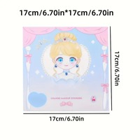 Autocollants scintillants auto-adhésifs pour le visage, maquillage, livre d'autocollants de mode, thème fille de dessin animé pour projets DIY et loisirs créatifs