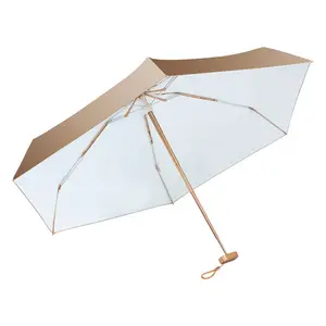 迷你口袋雨伞防雨女防紫外线钛银涂层小太阳伞女孩旅行可爱雨伞6肋阳伞