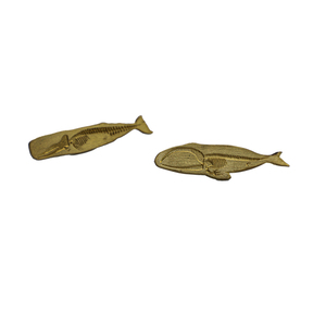 Badge de revers en laiton brut, motif dinosaure fossile, thème monde marin, musée de l'océan, poisson, souvenir fossile - Product Image 3