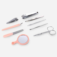 Ensemble de manucure portable en acier inoxydable en forme de pomme, 9 pièces, 9 en 1, durable, classique, pour voyages et maison, pour tous