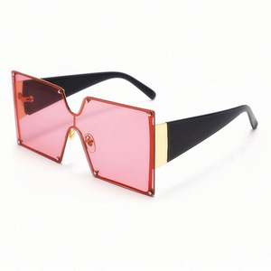 Gafas de Sol Cuadradas Extra Grandes con Protección UV400, Modernas y de Moda, con Logotipo Personalizado, Gafas de Sol Degradadas de Una Sola Pieza para Mujer - Product Image 3