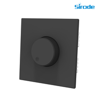 Prise murale électrique Sirode K3 Series, design ultra-plat moderne, couleur noire, 2 gangues, 13A, norme britannique, pour la maison