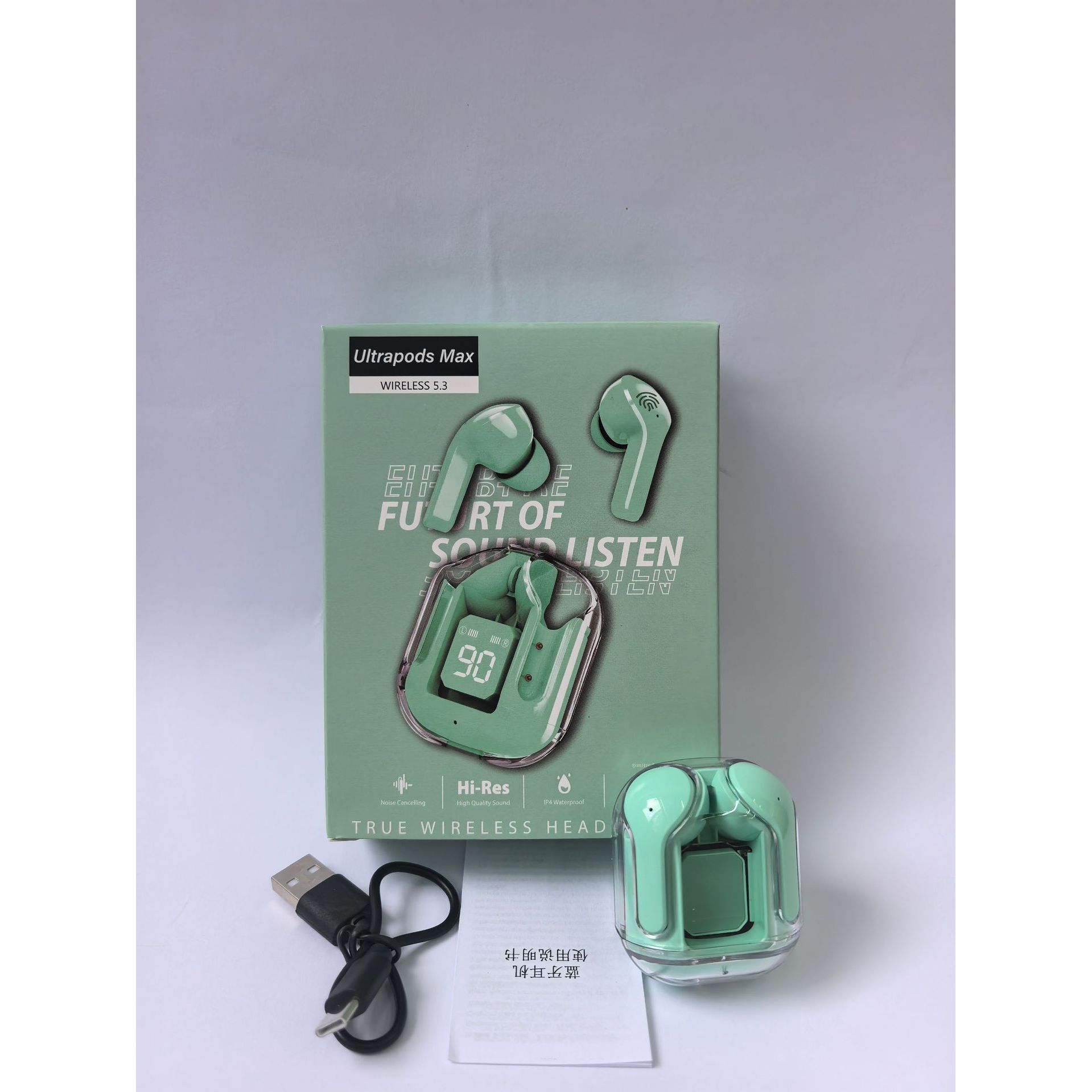 ชุดหูฟัง Air31 พร้อมบรรจุภัณฑ์ (สีเขียวอ่อน)