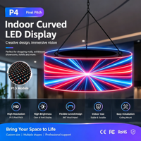 Écran LED incurvé d'intérieur KENSUN P4, écran vidéo LED en forme d'arc créatif pour centre commercial, exposition et publicité