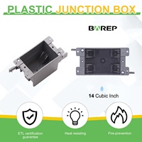 Boîte de jonction électrique en PVC Barep Factory ETL 14 pouces ronde pour suspension de barre de plafond, pour l'installation de prises et interrupteurs domestiques