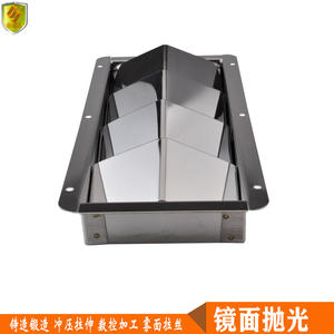 Rejilla de Ventilación de Acero Inoxidable de 4 Secciones, Curvada, con Orificios de Ventilación de Malla Cuadrada de 263 mm, Salida de Aire para Disipación de Calor, para Uso en Oficina - Product Image 5