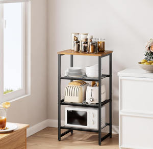 Soporte de impresora de 4 niveles con estantes de madera, mesa de impresora de oficina en casa resistente para impresora <span class=keywords><strong>3D</strong></span>, escáner, <span class=keywords><strong>fax</strong></span> y suministros de oficina - Product Image 4