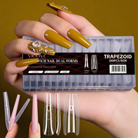 15 Tailles – Moules à Ongles Transparents Double Forme – Capsules Sandwich Coffin pour Extension Acrylique et Gel UV – Pas de Plateau en Papier Nécessaire – Manucure