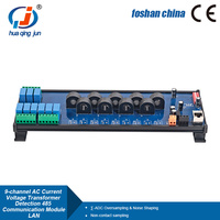 Module d'acquisition Huaqingjun 9 canaux RS485 Ethernet pour détection de courant et de tension, compatible Modbus RTU et Modbus TCP