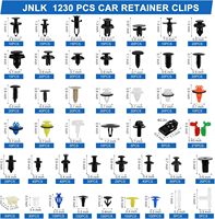 Kit de 1365 pièces de clips de retenue pour voiture, clips de carrosserie, attaches en plastique, clips de rivets de garde-boue, 44 tailles, ensemble de rivets à pousser en nylon pour automobile