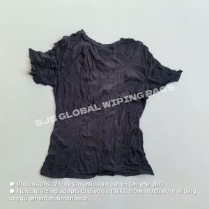 Trapos de Limpieza Industriales de Algodón 100% Reciclado, Trapos de Desecho de Colores, Trapos de Camisetas Cortadas para Limpieza - Product Image 3