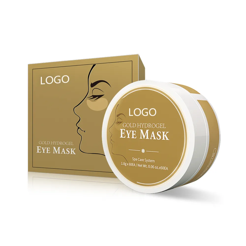 Mascarilla de Ojos de hidrogel de oro de 24 quilates al por mayor, almohadillas de Gel para dormir bajo los ojos, removedor de arrugas, parche, parches Para ojos, máscara de colágeno para ojos