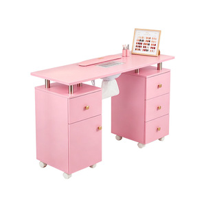 Table de manucure avec repose-mains et collecteur de poussière, bureau de maquillage haut de gamme pour salon de manucure, spa de beauté et studio professionnel - Product Image 3