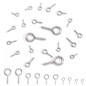 100 unidades/bolsa de pequeños y diminutos ganchos de ojo, <span class=keywords><strong>ojales</strong></span>, cierres de oro con rosca, accesorios de joyería <span class=keywords><strong>para</strong></span> hacer manualidades DIY - Product Image 3