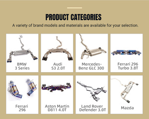 Выхлопная система Catback из титанового сплава с синим покрытием для BMW 240 540 840 X3 X4 X5 3.0T, с одинарной средней трубой и глушителем - Product Image 5