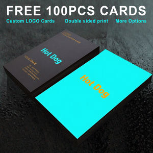 Livraison Gratuite 100 PIÈCES Personnalisées avec LOGO Texte Impression Offset Couleur Intégrale Recto-Verso Papier Couché Film Laminé Marque MIME Merci - Product Image 2