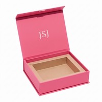 Boîte magnétique rose bonbon de luxe avec insert en papier pour emballage cosmétique haut de gamme et étui de vente au détail pour boutiques