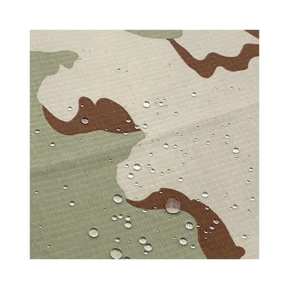 OEM Water Repellent 65 Polyester 35 Cotton Ripstop Fabric 240GSM Desert Digital Camouflage Peach Finished Fabric for Uniforms