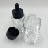 Emballage cosmétique de haute qualité, crème de soin de la peau et ensemble de gouttes pour les yeux, flacon en verre avec bouchon à vis, différentes tailles