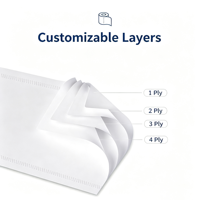 Papier toilette doux au toucher, gaufré, en vrac, en pâte de bois vierge, écologique, jetable dans les toilettes, personnalisable pour la maison, les hôtels et les salles de bain