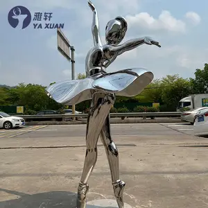 धातु शिल्प नई डिजाइन सार उद्यान सजावट स्टेनलेस स्टील गुमराह करने वाली लड़की की मूर्ति