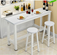 Nouveau design moderne en bois Maison Cuisine Hôtel Restauration rapide Tables de restaurant Hauteur Table de bar et tabourets