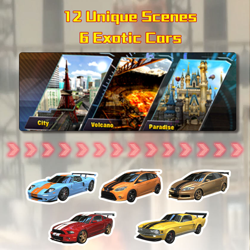 For Overtake DX Racing Simulator Arcade Machine for Ages 8+ Metal ...