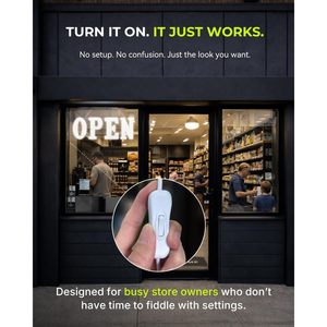 Open <b>Sign</b> 40x14 Inch Extra Bright <b>Led</b> Business <b>Sign</b> High Visibility Aluminum White Light Steady Operation For Cafe Restaurant - Product Image 3