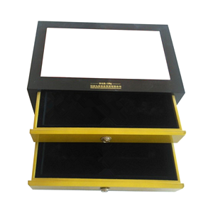 Retro in legno medaglia <span class=keywords><strong>coin</strong></span> scatola di immagazzinaggio del cassetto, commemorativa moneta antica griglie vassoio display armadio collezione con bronzing LOGO - Product Image 1