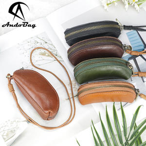 AndoBag Monedero de Cuero Genuino con Correa, Mini Cartera de Cuello para Mujer, Bolsa Colgante para Monedas y Llaves 3100 - Product Image 1