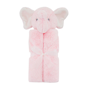 Novo estilo receber cobertor recém-nascido com cabeça de <span class=keywords><strong>animal</strong></span> personalizado cobertor de lã personalizado - Product Image 2