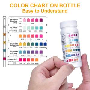 Bandelettes de test pour <span class=keywords><strong>piscine</strong></span> 6 en 1, bandelettes de test pour <span class=keywords><strong>piscine</strong></span> et spa, <span class=keywords><strong>chlore</strong></span>, <span class=keywords><strong>pH</strong></span>, alcalinité, dureté de l'eau - Product Image 3