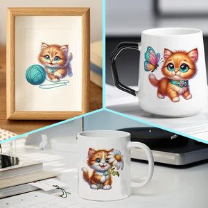 12 Piezas de Papel de Transferencia UV <span class=keywords><strong>para</strong></span> Decoración de Tazas, Vasos y Accesorios - Creatividad DIY, Alta Viscosidad, UV Suave - Product Image 5