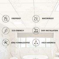 Azulejos de techo laminados de PVC para interiores modernos, populares para decoración del hogar, techos falsos impermeables con diseño perforado y artístico